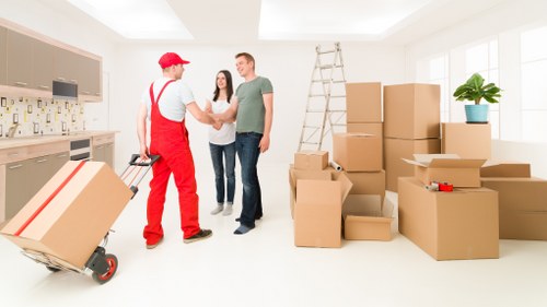 Fragile household items packed safely for a Roehampton move