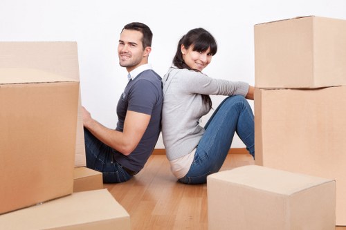 Large removal truck used for home or office relocation